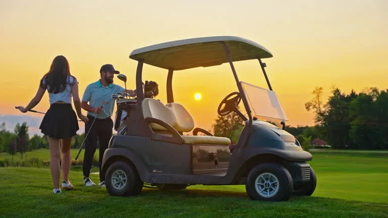 Golf cart with Cart Guard protection plan coverage for dealers